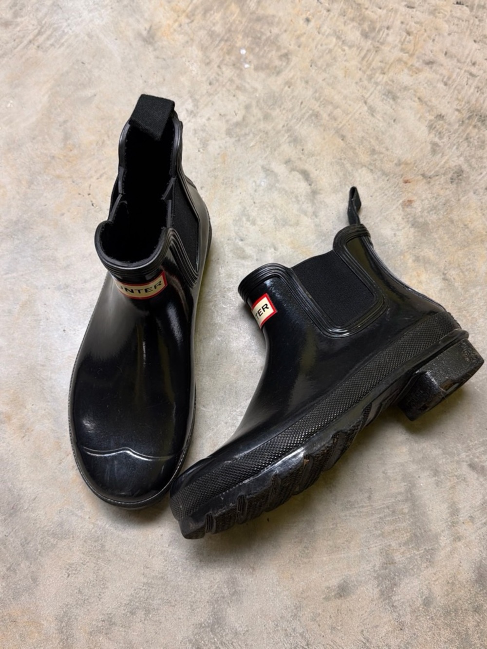 Hunter Black Chelsea Waterproof Ankle Boots